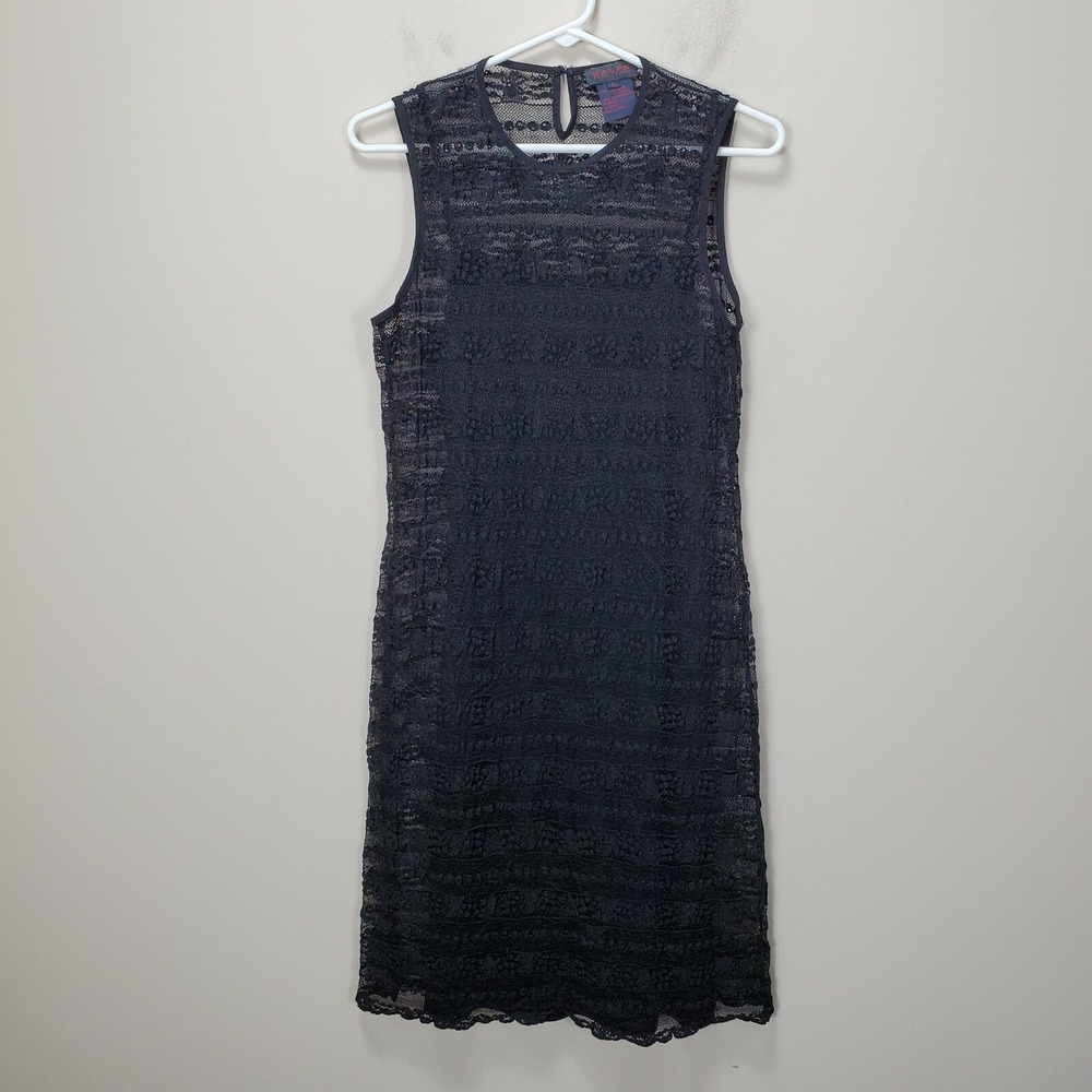 Lauren Ralph Lauren Womens Lace Overlay Dress Black Size L sleeveless